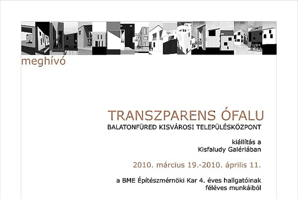 Transzparens Ófalu — Balatonfüred kisvárosi településközpont