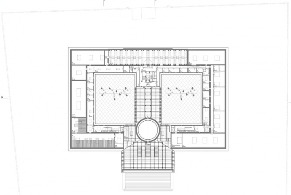 Nemzeti Múzeum pályázat, vezető tervező: Balázs Mihály - harmadik emelet alaprajza