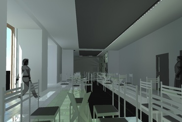 Lloyd  irodaház felújítás, bővítés – étterem tervek. Forrás: RAS Építész   Kft.