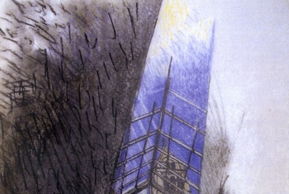 A Dóm Múzeum látványterve, 1997, színes ceruza