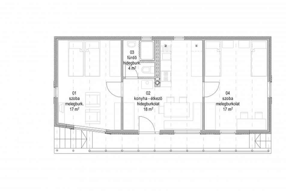 Borsod típusterv, 4 fő 65 nm - Dóm Építészműterem