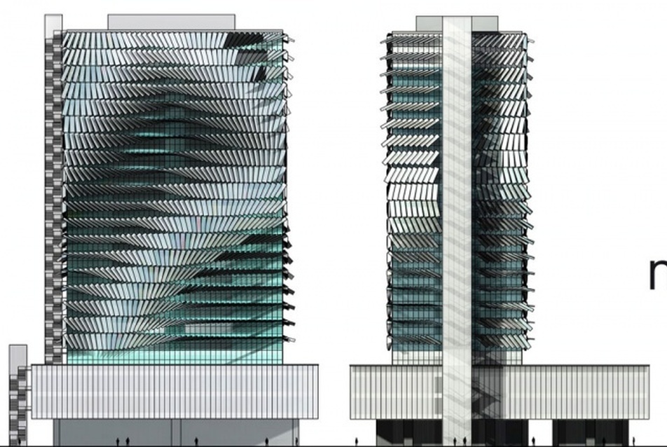 Piraeus Motion Tower, pályázat. Tervezők: Vezető tervező(k): Csiszér András, Dömölky Dániel, Lilienberg Sándor, 2010