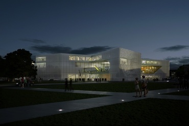 Caen könyvtára. Vezető tervező: Rem Koolhaas. Fotó: copyright OMA.