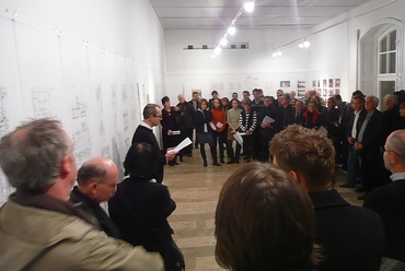 Reimholz  Péter kiállításának megnyitója 2010. november 30. MÉSZ Kós Károly terem  - fotó:  perika