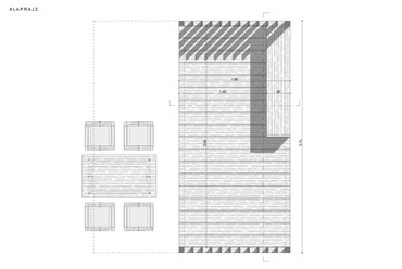 Mobil Információs Pavilon alaprajz - Páll András, Sámson Rita - BME, Építészmérnöki Kar