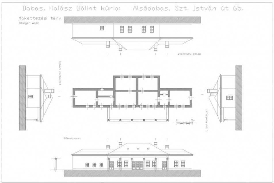 Halász  Bálint kúria makettezési terve