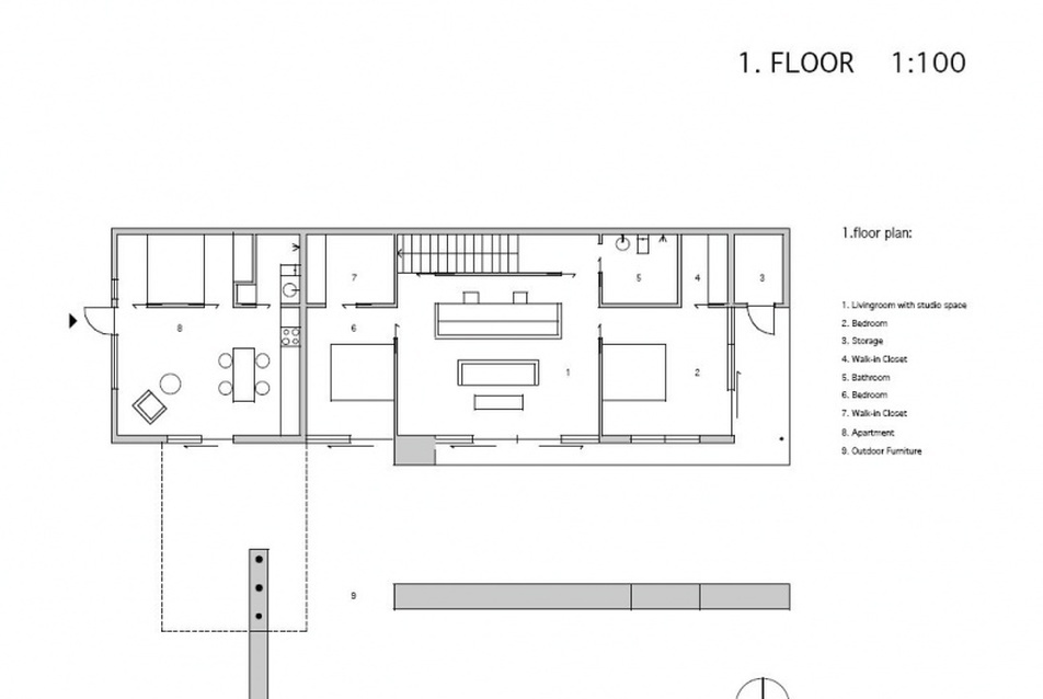 Villa Storingavika földszinti alaprajz - Todd Saunders