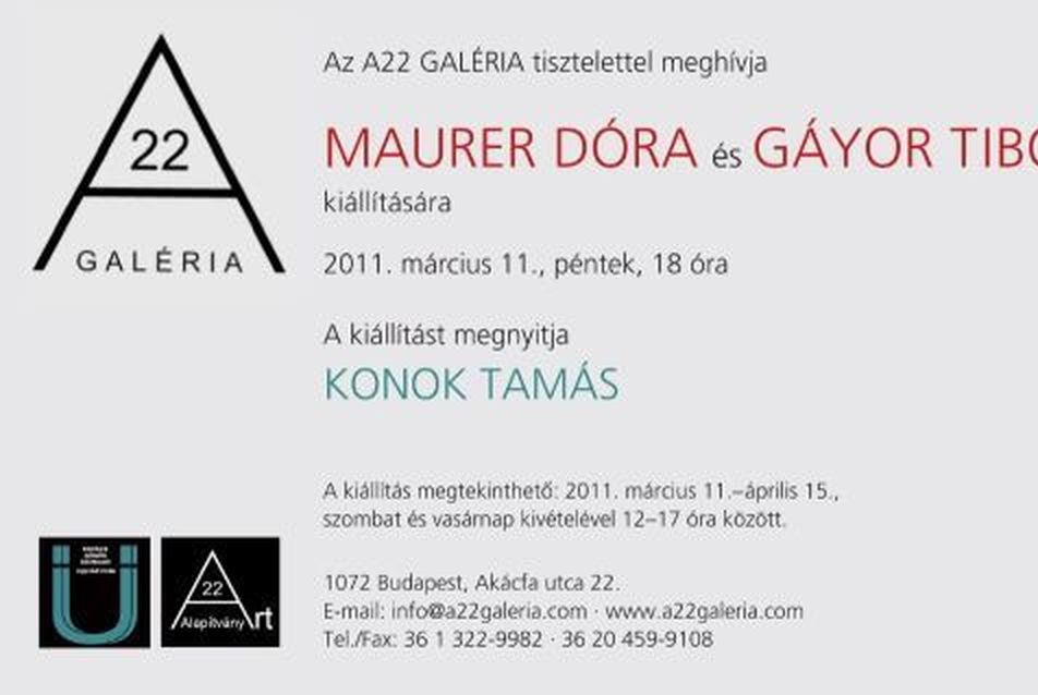 Maurer Dóra és Gáyor Tibor kiállítása