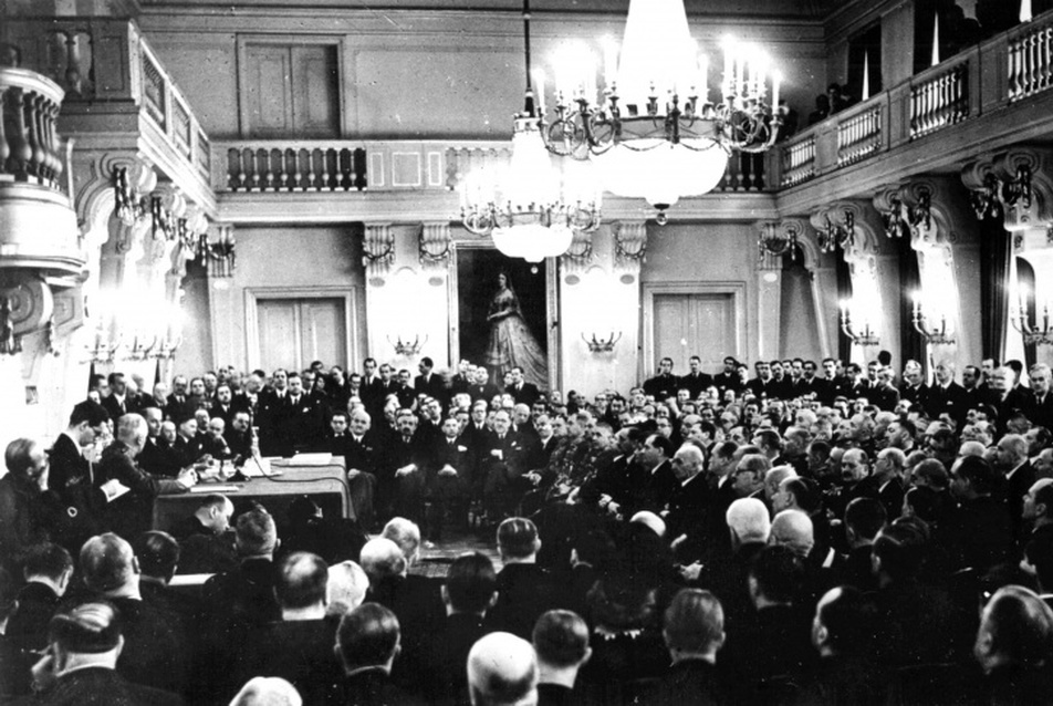Ünnepi ülés a díszteremben 1939. március 2-án