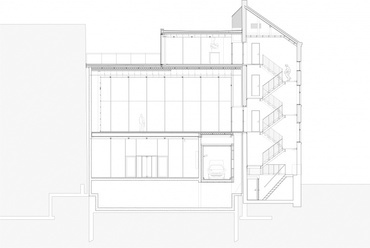 Tanárok Háza metszet - építészet: Element Arkitekter
