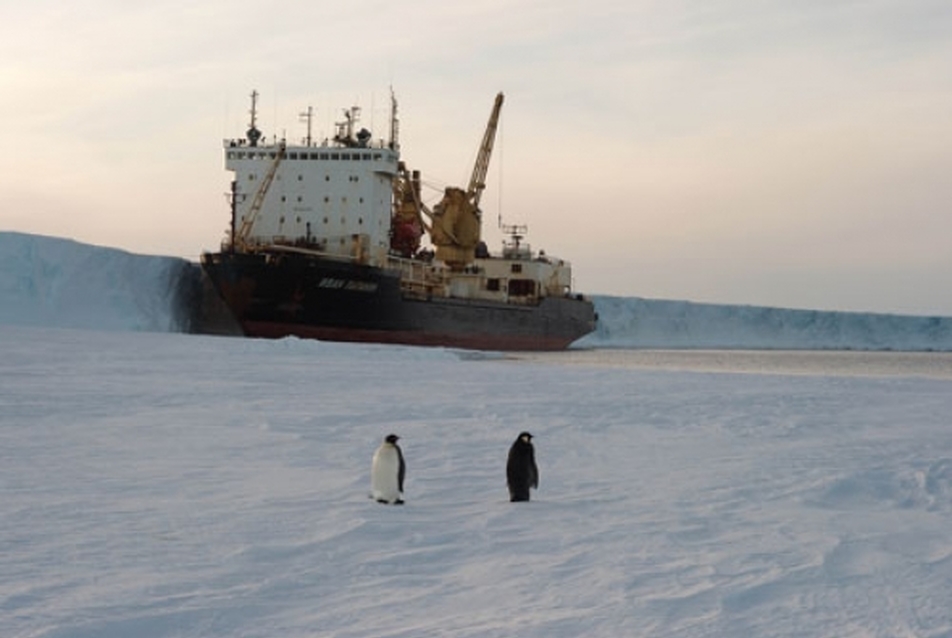 Princess Elisabeth kutatóállomás építkezés, fotó: International Polar Foundation / René Robert