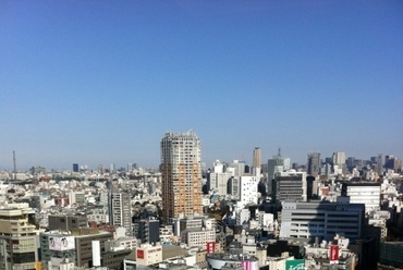 Látvány a Shibuya Excel Hotel Tokyu felső szintjéről, fotó: Besenyei Balázs
