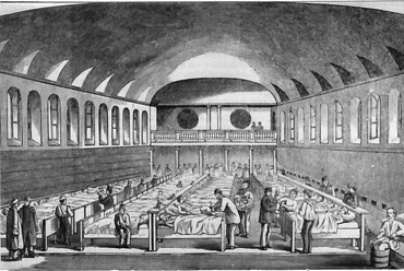 A Lovarda, mint katonai kórház 1866-ban