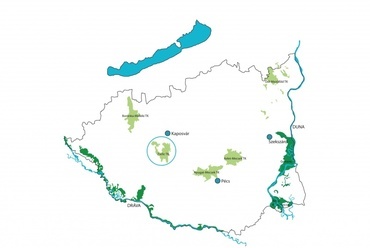 A Zselic elhelyezkedése a Duna-Dráva Nemzeti Parkon  belül