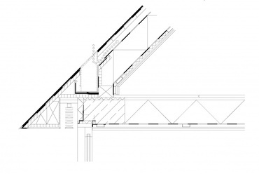 Kilátás Seeheimben, tető részletrajza - Fritsch und Schlüter Architekten
