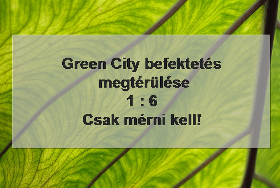 Green City befektetés megtérülése