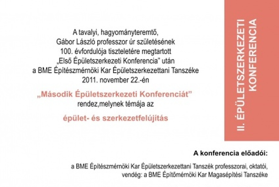 2. Épületszerkezeti Konferencia