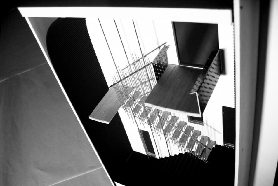 A Kendalls Hall lépcsője a londoni New Enden -  építészet: Serrano Evans Partnership, fotó: Richard Bryant