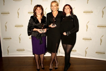 European Excellence Awards, bal oldalon Márta Irén, a Holcim kommunikációs igazgatója