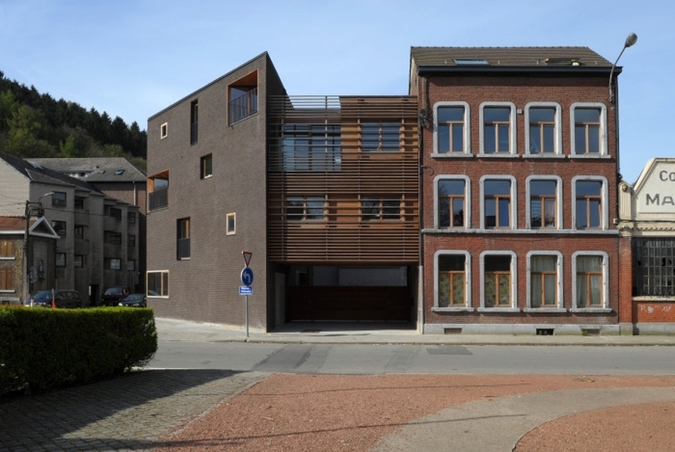 Szociális lakások, Dison, Belgium, tervezők: Olivier Fourneau Architects, fotó: www.sergebrison.com