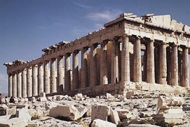 Peripterosz elrendezésű templom, Parthenon, Akropolisz , i. e. 4. szd., fotó: Csodabogyolapunk.hu//?modul=oldal&tartalom=1130420