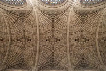 Levél – legyezőmotívum, King’s College Chapel, Cambridge, XV-XVI. század