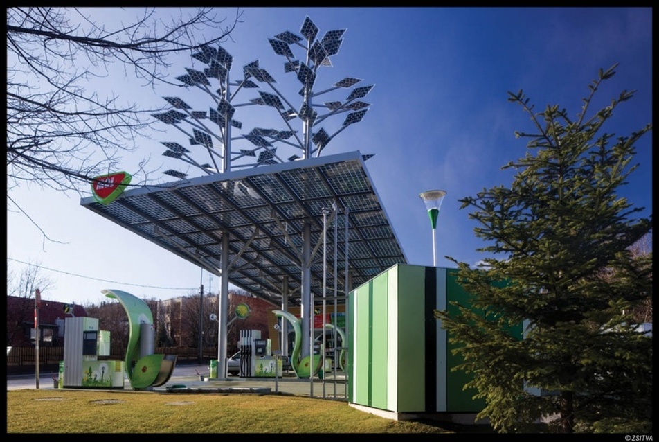 Aktívház és zöld dizájn – a MOL új budai benzinkútja