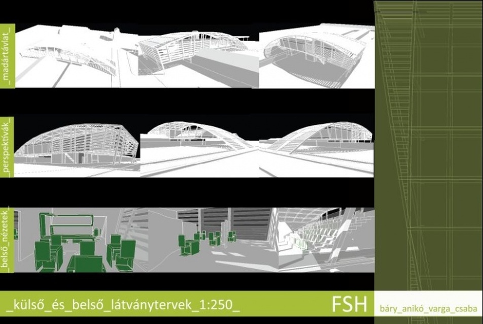 FSH VIP-pavilon tervpályázat – megosztott I. díj, Báry Anikó, Varga Csaba