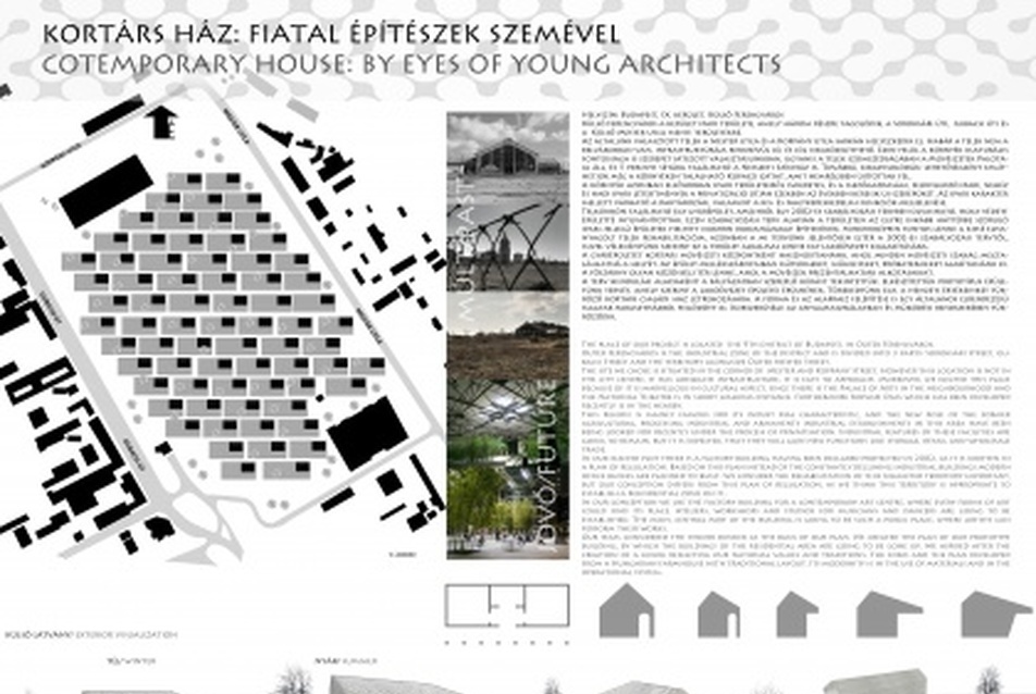 Kortárs ház fiatal építészek szemével, hallgatói tervpályázat – I. díj, Tusán Eszter, Nagy Márton