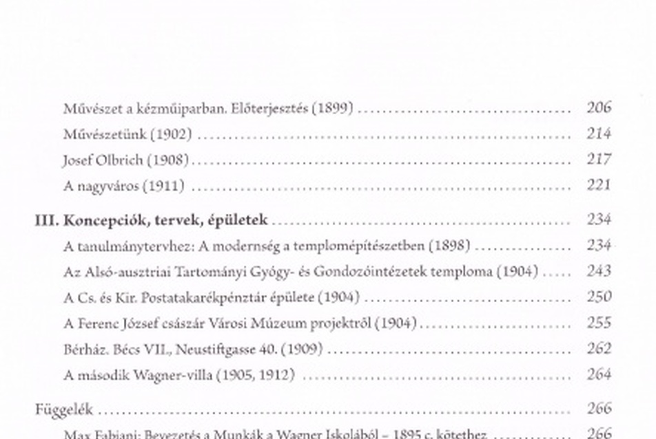 Otto Wagner – Írások, tervek, épületek (szerkesztette: Kerékgyártó Béla)