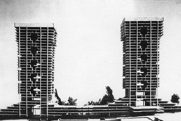 Kiyonori Kikutake, „Toronyalakú lakóépület” terve, 1969, forrás: Kiyonori Kikutake, Sozo to keikeku, Bijutsu Shuppansha, 1978.