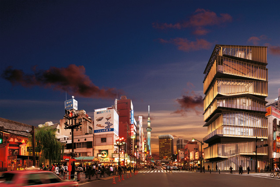 “Asakusa Culture and Tourist Center” Kengo Kuma and Associates, fotó: Kengo Kuma and Associates