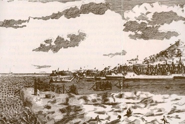 A tervezési helyszín 1780-ban: a kikötőváros öbölkapuja, forrás: UFP archívum