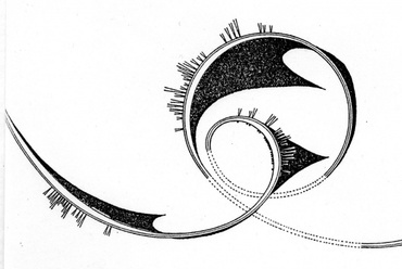 Kisho Kurokawa, Falalakú város terve, 1960, falmotívum, forrás: Noboru Kawazoe, Metabolism 1960: The Proposals for New Urbanism