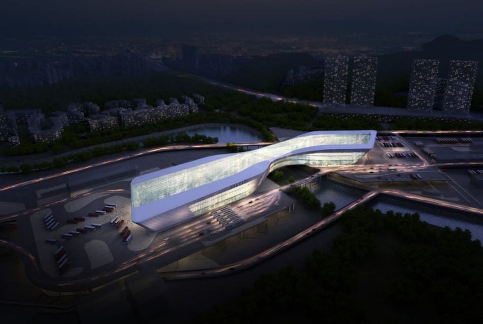 Hong Kong - Shenzhen új határátkelő állomás  - építész tervezők: Santos Dániel, Andy Chang