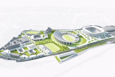 A B3 Építész Stúdió kiemelt megvételt nyert pályázata a Puskás Stadionra és környékére