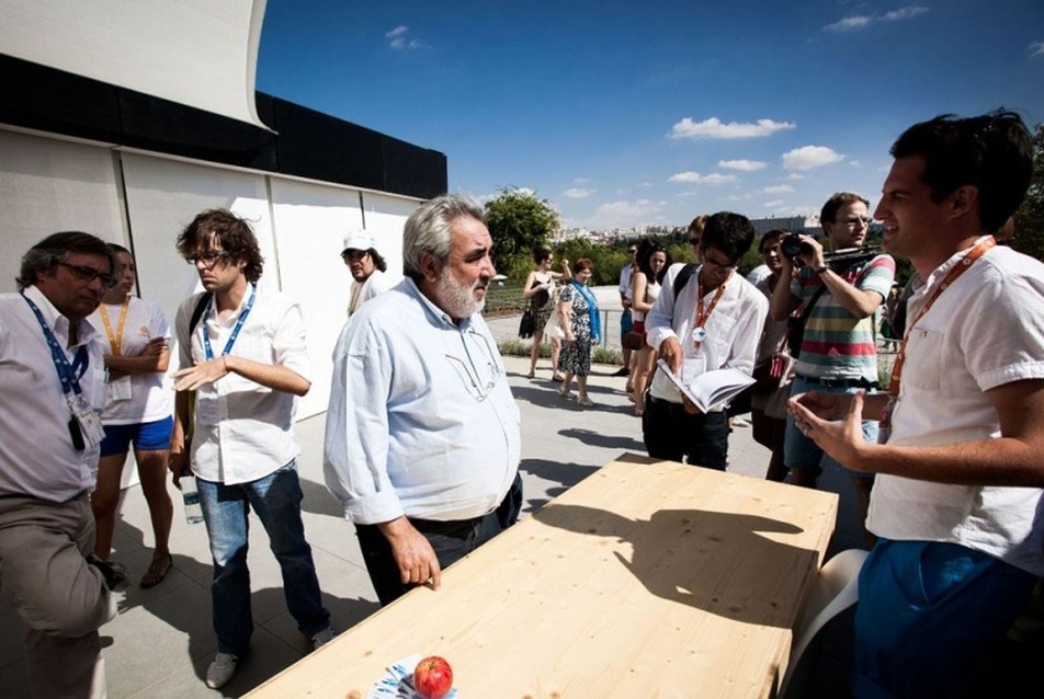 Eduardo Souto de Moura Pritzker-díjas építész  az Odoo-ban. Fotó: Danyi Balázs