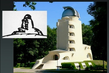 Einstein torony, Potsdam, Erich Mendelsohn vázlata és műve, 1917-21