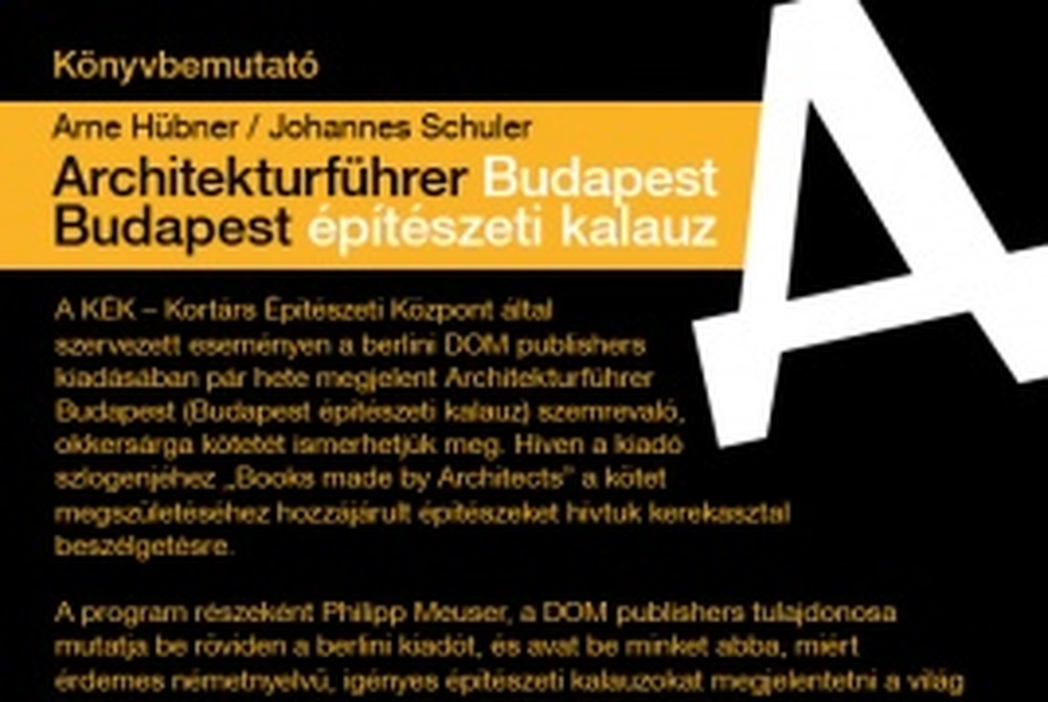 Architekturführer Budapest - könyvbemutató
