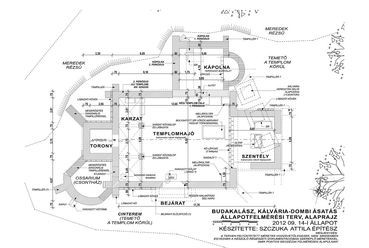 Állapotfelmérési terv, alaprajz, készítette Szczuka Attila