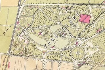 Városliget térképe 1884, részlet - kiadó: Légrády testvérek