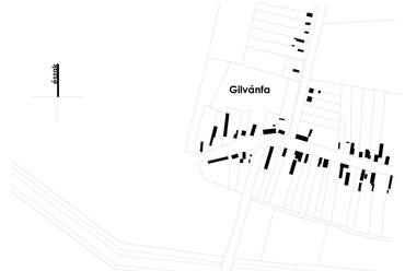 Gilvánfa helyszínrajza és az új lakások elhelyezkedése