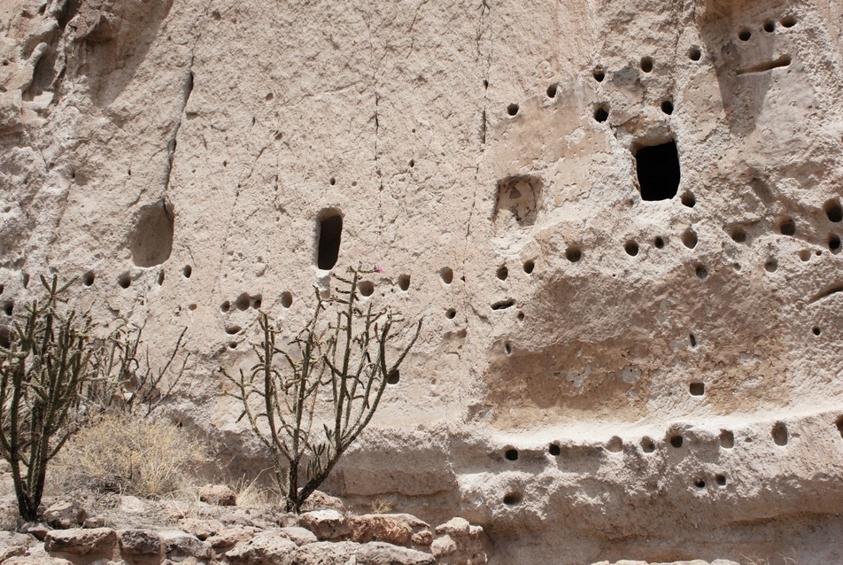 Bandelier, National Monument, Nemzeti Park, a Hosszú Ház nyomai, Új-Mexikó, USA