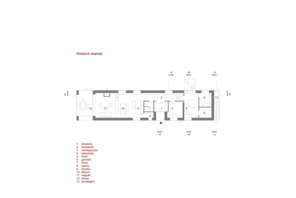 Földszinti alaprajz, forrás: Földes és társai
