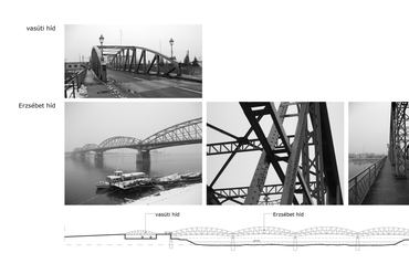 Az Erzsébet híd és a vasúti híd, fotó: Lőw Attila