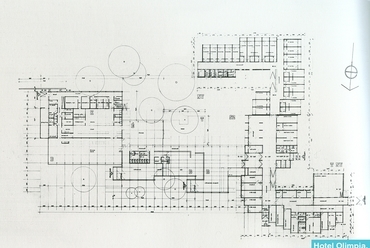 Hotel Olimpia, földszinti alaprajz