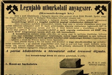1878, A rámpa eredeti burkolóköveinek hirdetése, forrás: GARTEN Studio