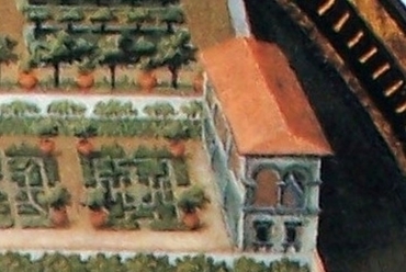 Poggio a Caiano és Villa Petraia  pihenő épületek, Fotó:Museo, Firenze Comera,                       G. Utens sorozat, Fotó: Free Wikipedia