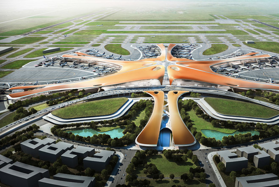 Daxing Repülőtér terve, Peking. Forrás: www.dezeen.com