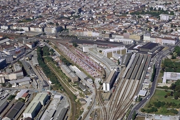 Bécs, Süd- és Ostbahnhof, légifelvétel. ÖBB